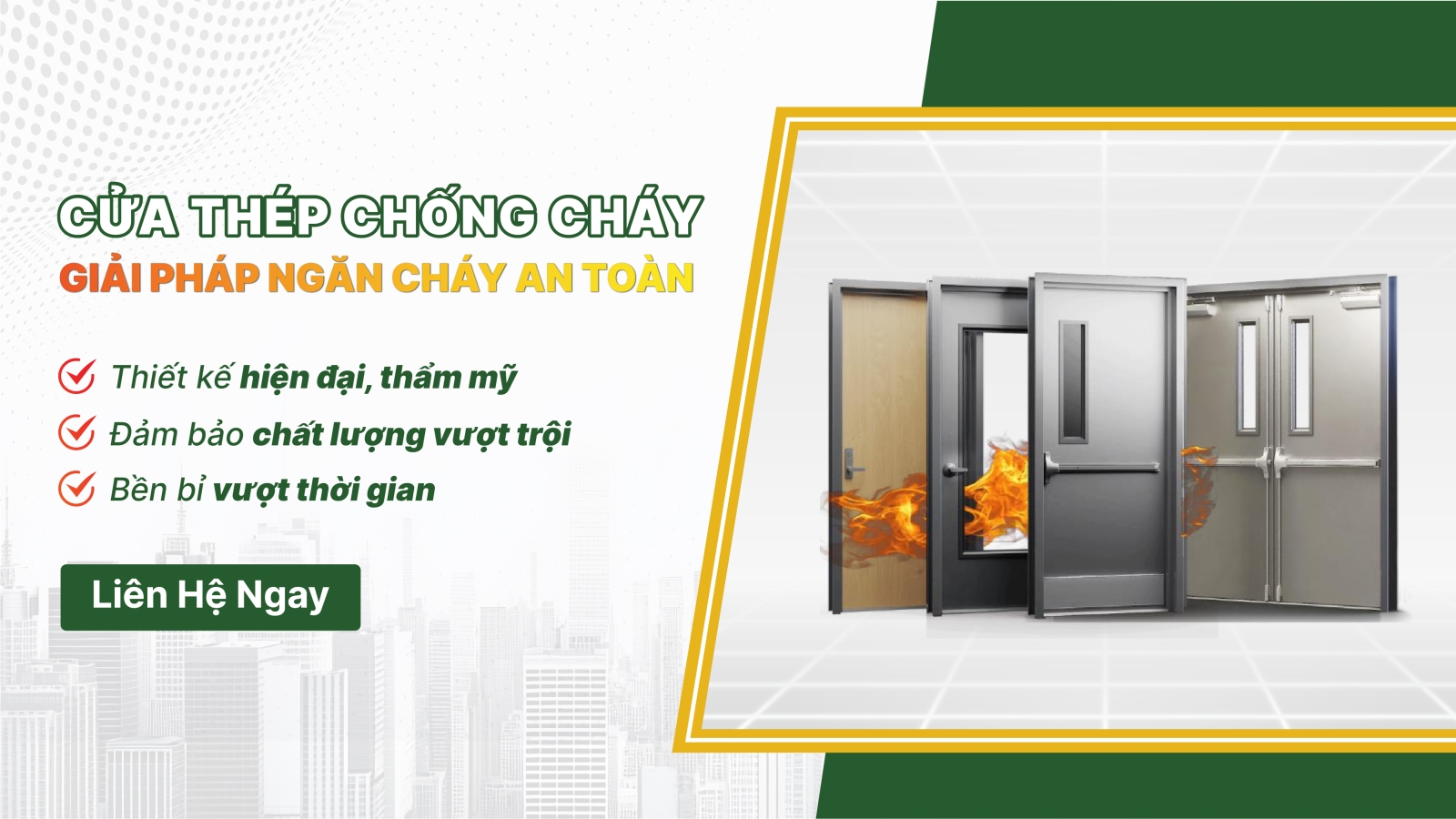 Cửa thép chống cháy - giải pháp ngăn cháy an toàn