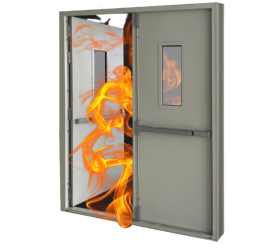 Cửa thép 2 cánh EI60