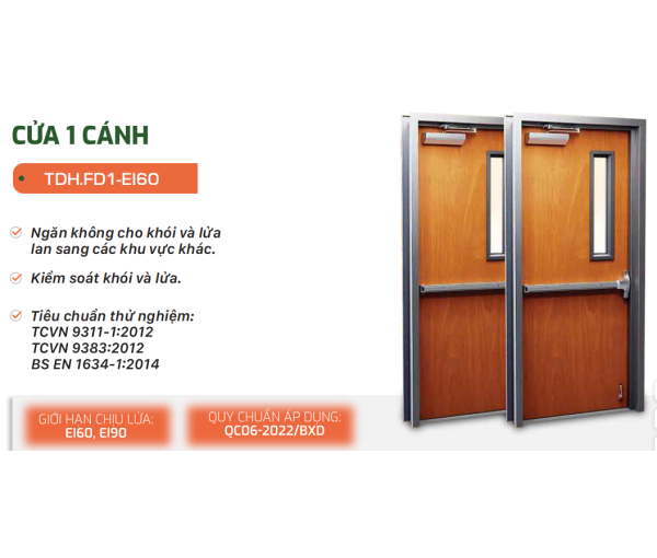 Cửa Thép Chống Cháy EI90 1 Cánh